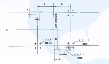单轴振动筛基础螺栓布置图