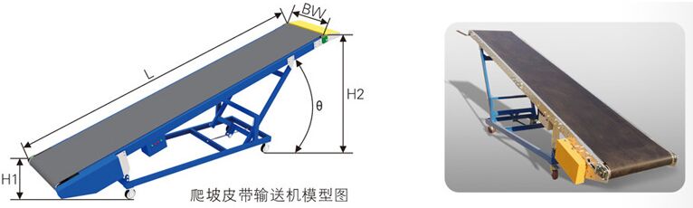 爬坡皮带输送机