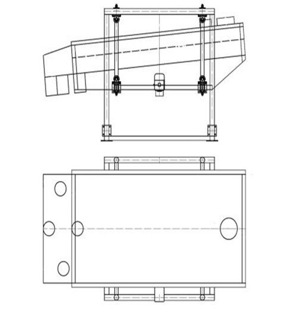 石灰石料方形摇摆筛分机工作原理结构图介绍